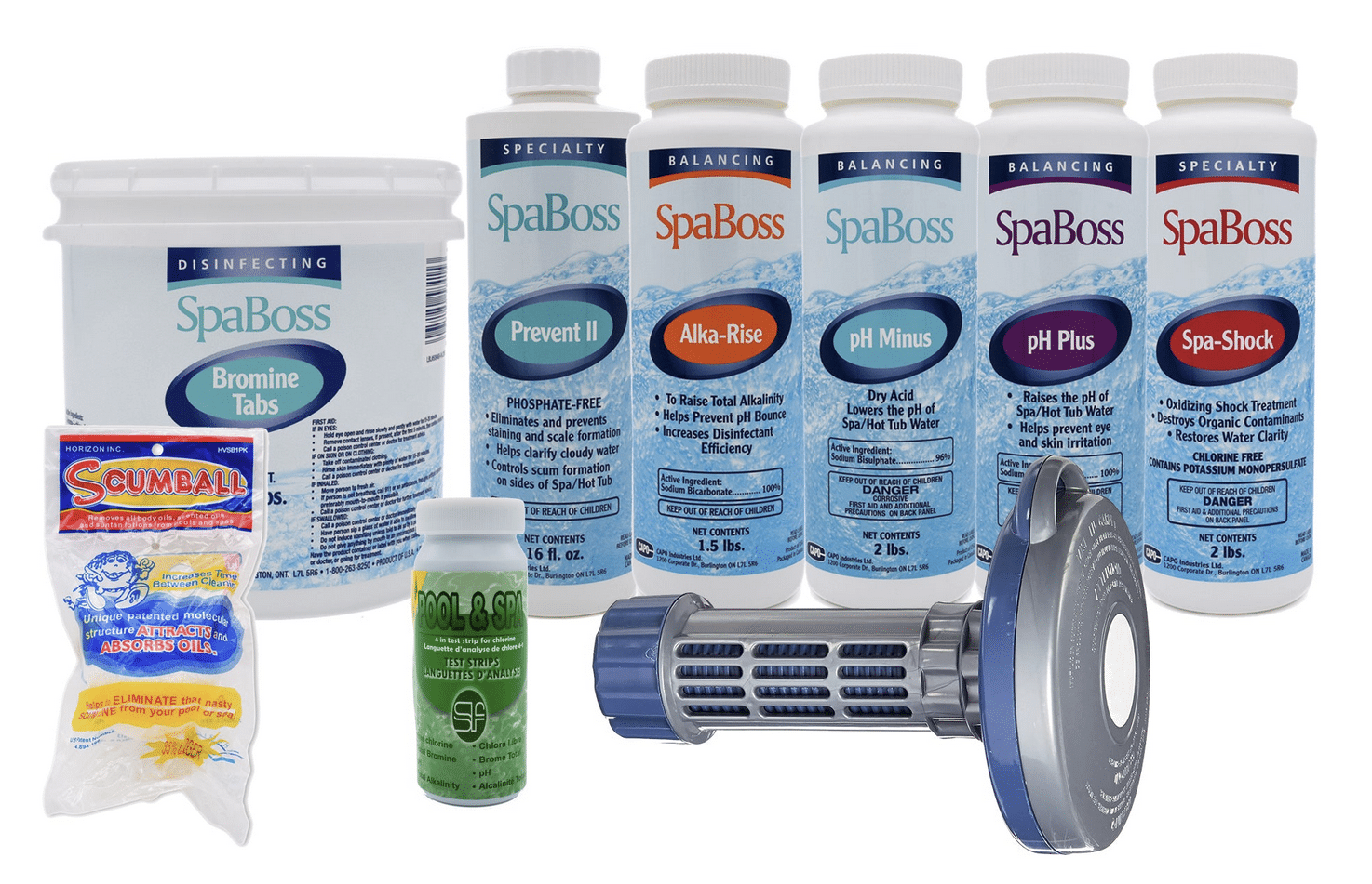 The SpaBoss chemical line!